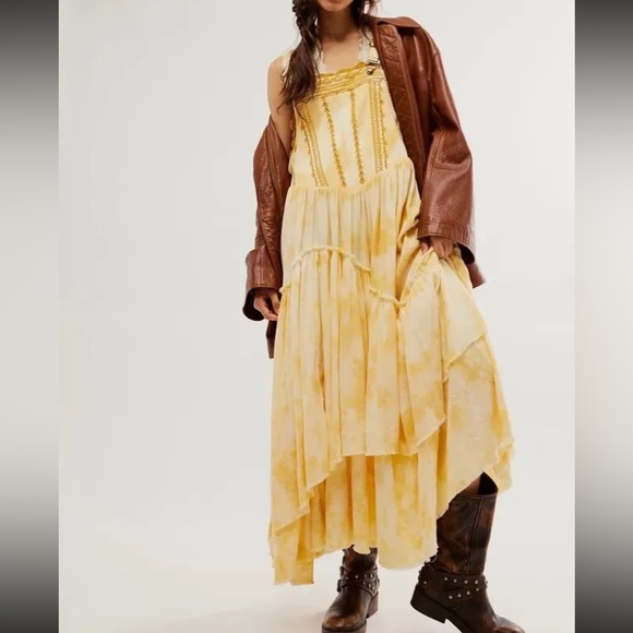 Free People Dresses & Skirts - Free People Bali Devon Skirtall in Gold NWOT
